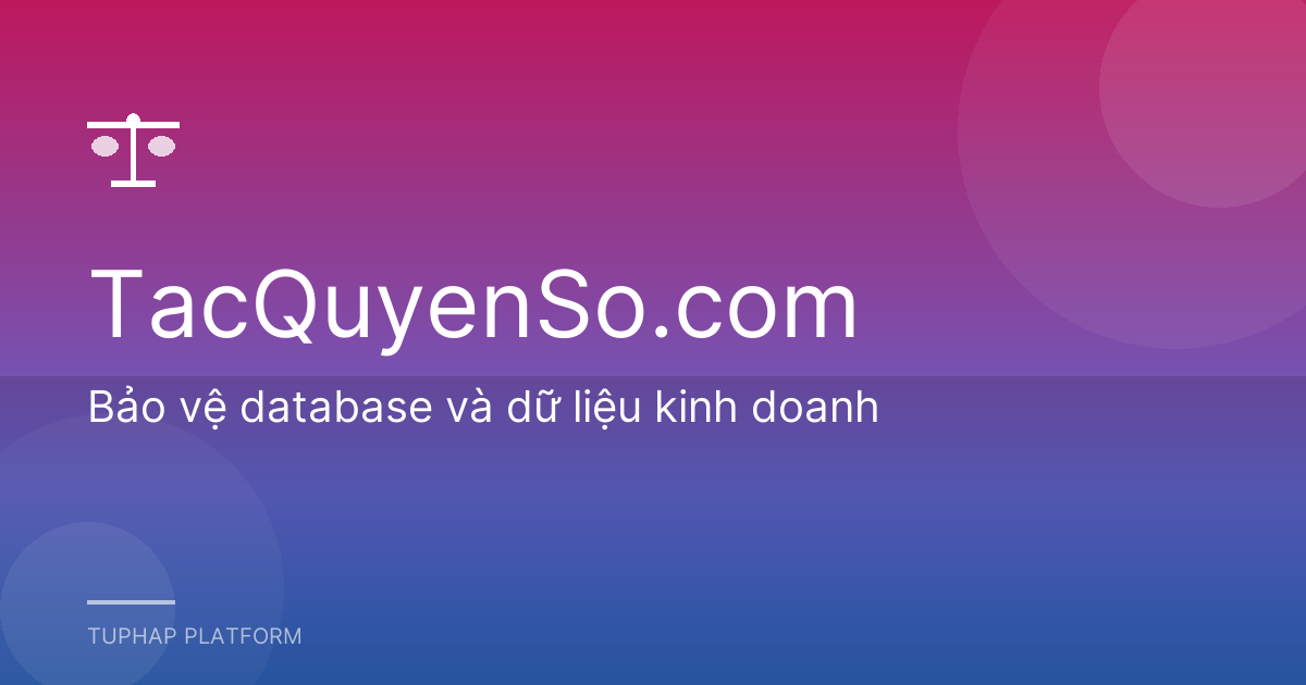 Bảo vệ database và dữ liệu kinh doanh